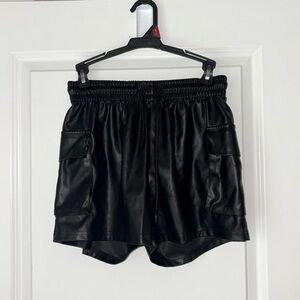 Black Leather Shorts